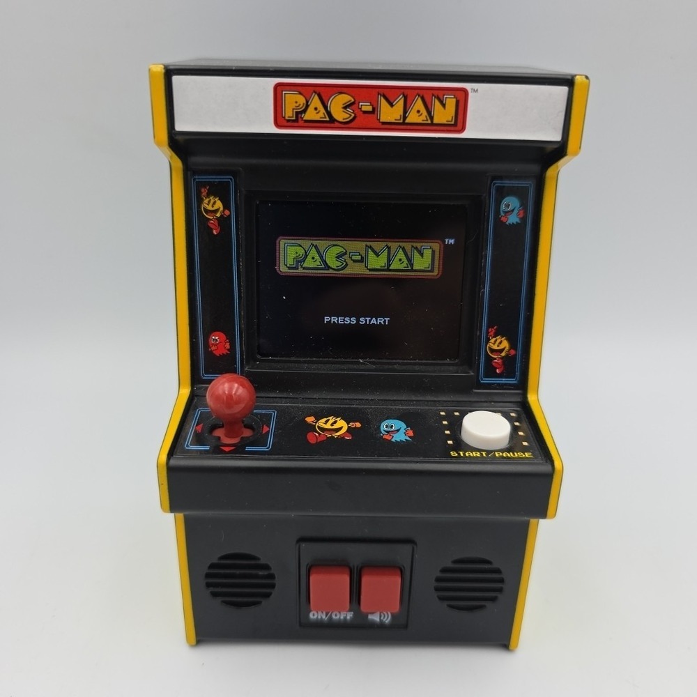 Pac-Man Mini Hand Held Arcade Game Bandai Namco Tested & Works
